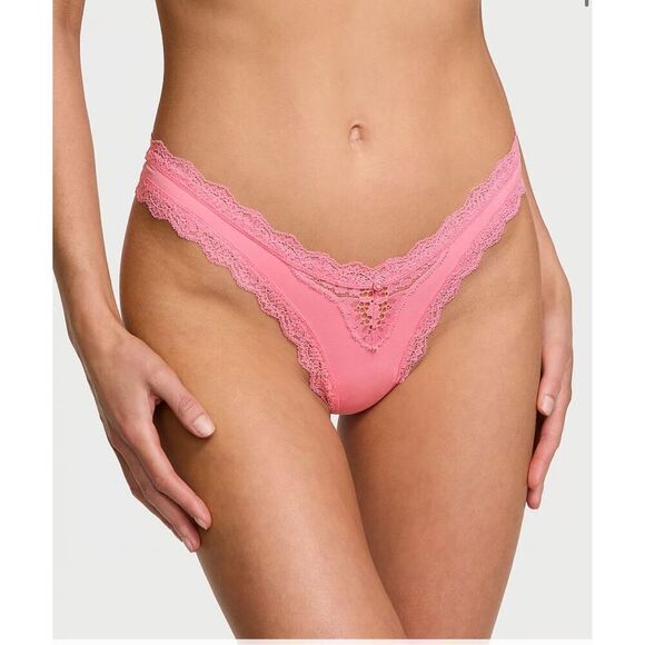 SPRING/SUMMER 2025 DREAM ANGELS Lace-Trim Brazilian Panty-Size Medium-NWT - Picture 2 of 8